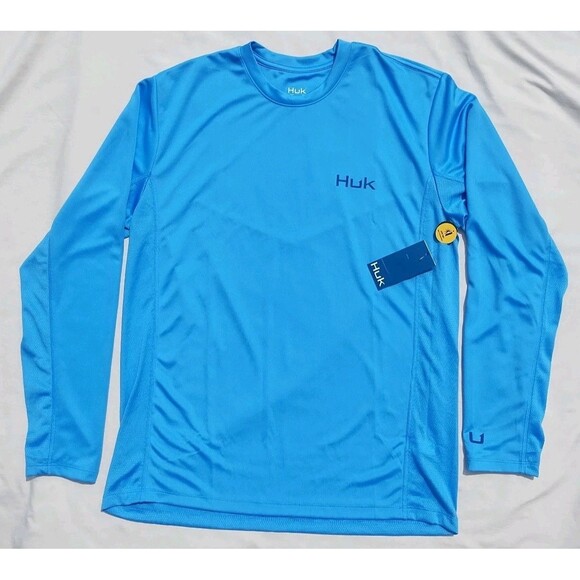 HUK Mens Icon X 50 UPF Fishing Shirt Long Sleeve Size Medium NEW - Picture 1 of 2